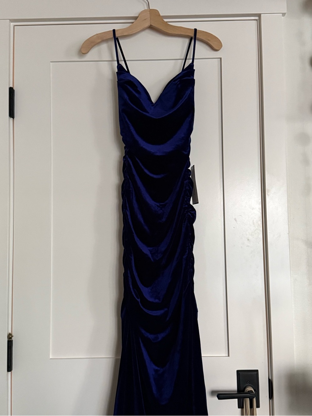 Blue Velvet Evening Gown